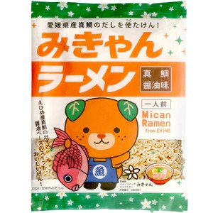 まんめんみー 【官楊22cm】 常温】あいさと みきゃんラーメン(真鯛醤油味) 1人前 116g(めん90g