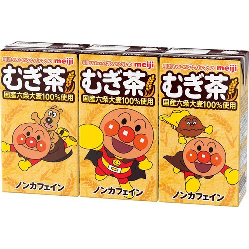 明治 それいけ!アンパンマンのむぎ茶 125ml x 3本