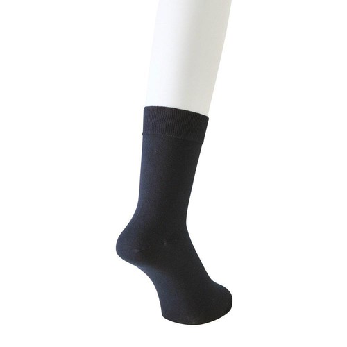 ビジネスソックス ハーフ丈 平無地 3足組 ネイビー 27-29cm トップバリュ
