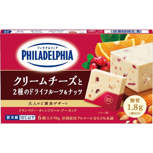 森永乳業 フィラデルフィア クリームチーズと2種のドライフルーツ&ナッツ 6個入 90g