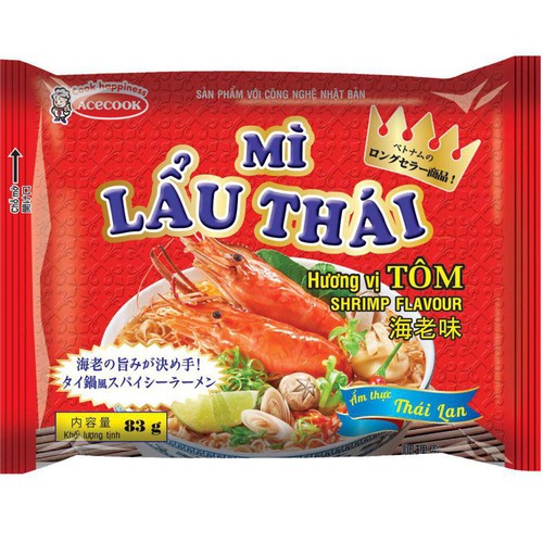 エースコックベトナム Mi Lau Thai ミー ラウ タイ (タイ鍋風ラーメン) 83g