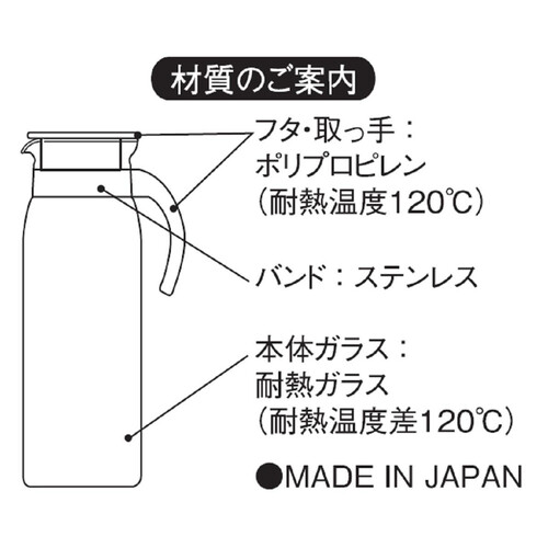 HARIO(ハリオ) 冷蔵庫ポットスリムN1400ml 冷水筒 ピッチャー 耐熱ガラス RPLN14B