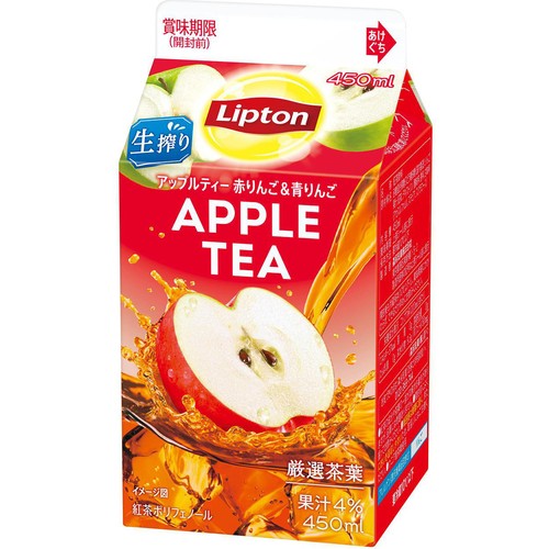 森永乳業 リプトン アップルティー 赤りんご&青りんご 450ml