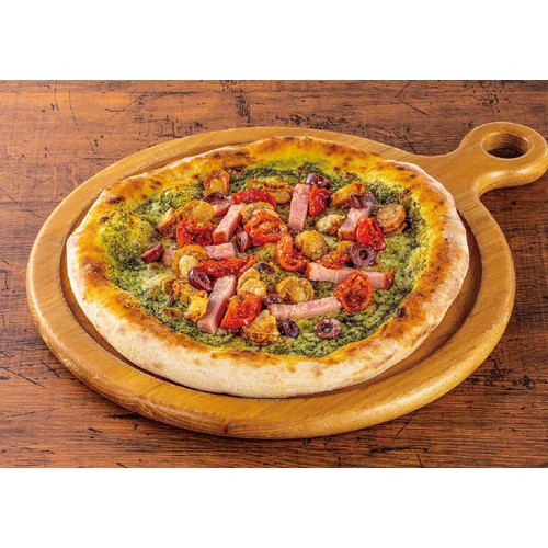 デルソーレ HOKKAIDO PIZZA 噴火湾産ベビーホタテとホエー豚ベーコンのバジルピザ【冷凍】 342g 1枚