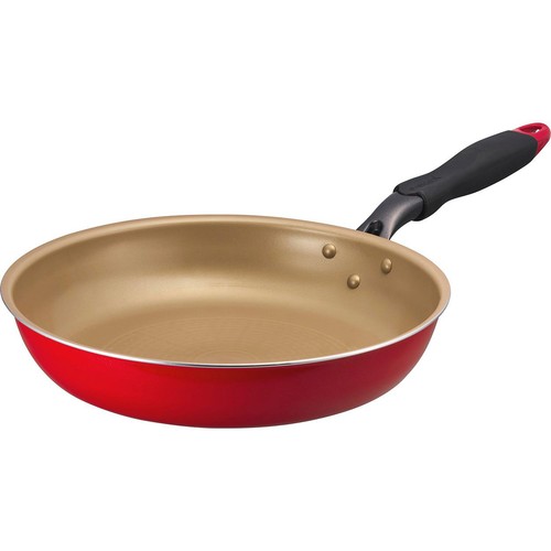 evercook(エバークック) IH対応フライパン28cm レッド 500日保証 EIFP28RD3