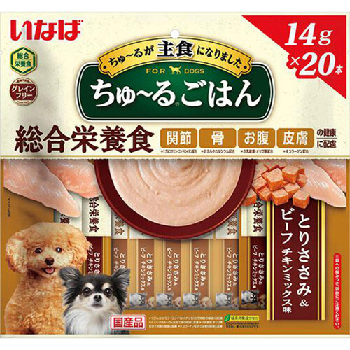 いなば 【国産】ちゅ〜るごはん 総合栄養食 とりささみ&チキンミックス