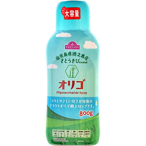 鹿児島県徳之島産さとうきび原料糖使用 オリゴ 800g トップバリュ