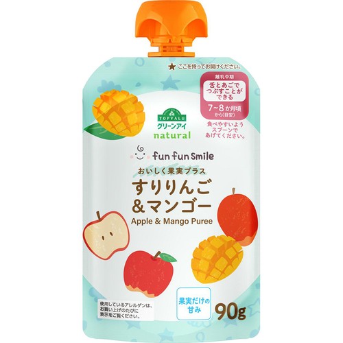 fun fun smile すりりんご&マンゴー  7～8か月頃から 90g トップバリュグリーンアイ