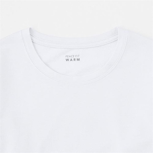 PEACE FIT(ピースフィット) WARM 厚地 長袖丸首シャツ 男の子 ホワイト 130cm トップバリュ