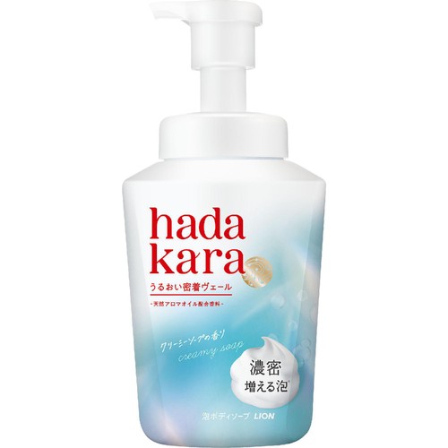 ライオン hadakara ボディソープ 泡タイプ クリーミーソープの香り 本体 540ml