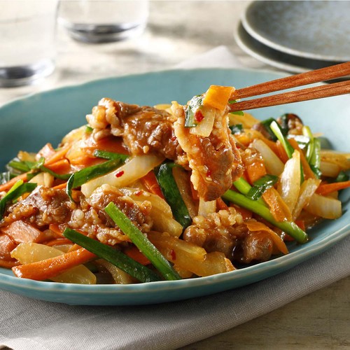 ミールキット 肉うま!牛バラ肉と国産野菜たっぷりプルコギ 2人前【冷蔵】