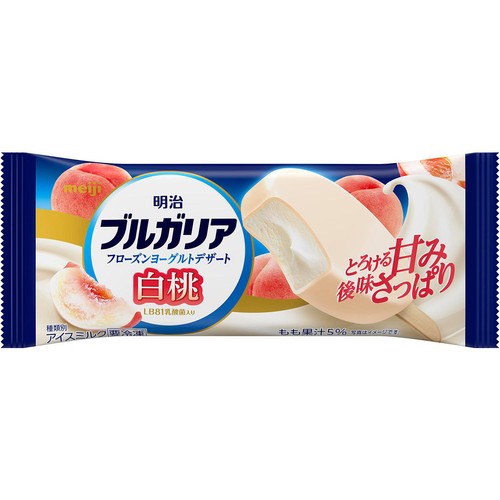 明治 ブルガリアフローズンヨーグルトデザート白桃 80ml