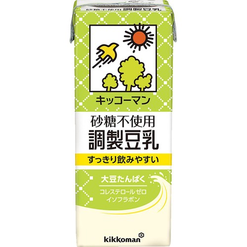 キッコーマン 砂糖不使用 調製豆乳 1ケース 200ml x 18本
