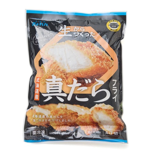 【冷凍】 生からつくった北海道産真だらフライ 180g 4～7切
