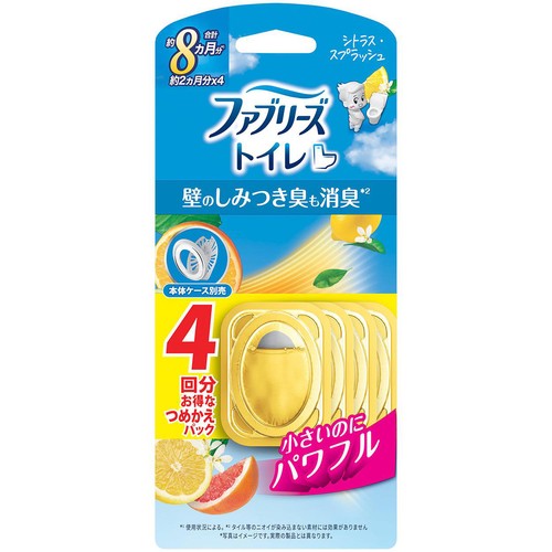 P&G ファブリーズ 消臭芳香剤 トイレ用 シトラス・スプラッシュの香り つめかえパック 4回分
