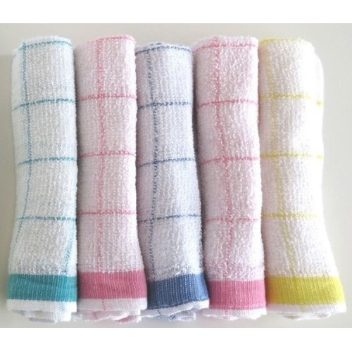 オカザキ キッチンふきん格子柄 5枚入