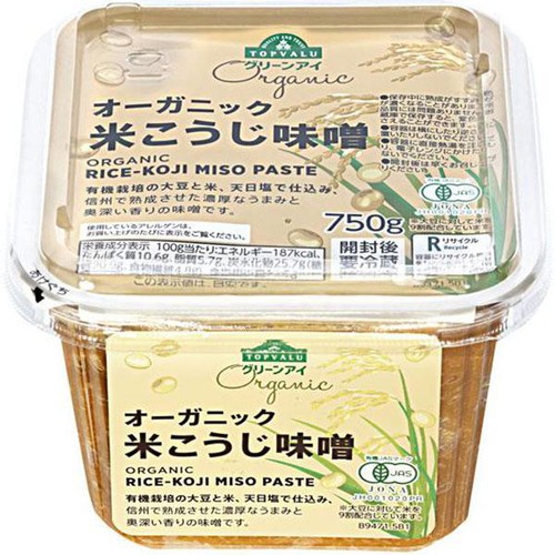 オーガニック 米こうじ味噌 750g トップバリュ グリーンアイ