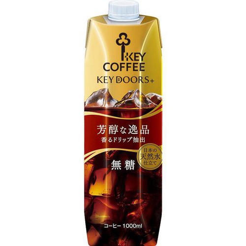 キーコーヒー リキッドコーヒー 天然水 無糖 1000ml