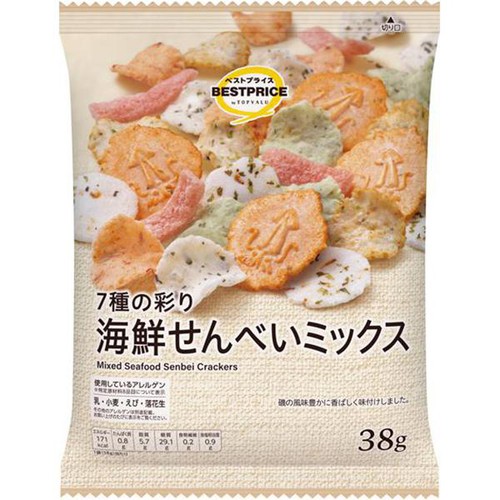 7種の彩り海鮮せんべいミックス 38g トップバリュベストプライス