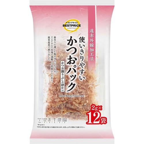 かつおパック 遠赤外線加工 2g x 12袋 トップバリュベストプライス