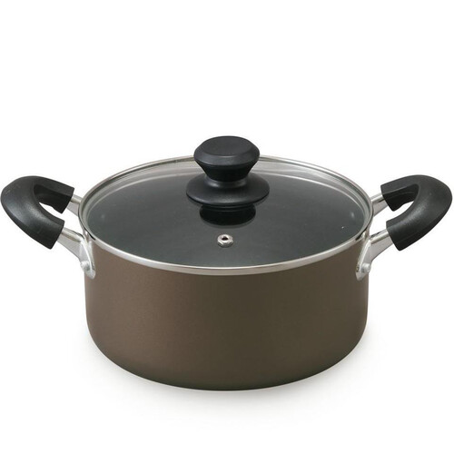 アイリスオーヤマ ダイヤモンドコート両手鍋 20cm IH・ガス対応 DIS