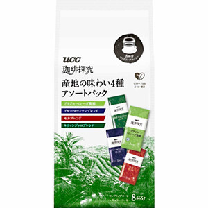UCC 珈琲探究 産地ブレンド4種アソートパック 8杯分×34 定価¥29308 UCC 珈琲探求 ワンドリップコーヒー アソートパック 8袋入 Green