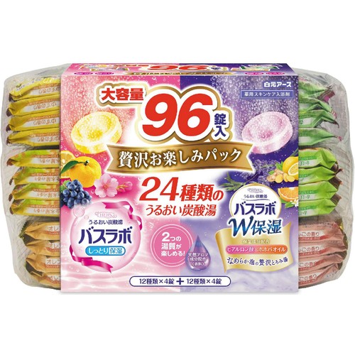 白元アース うるおい炭酸湯 バスラボ贅沢お楽しみパック 96錠入