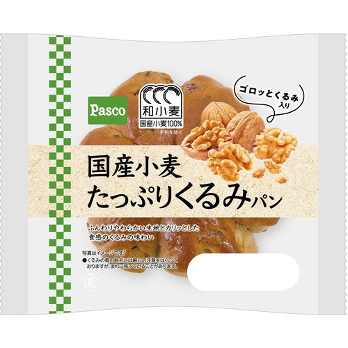 パスコ 国産小麦 たっぷりくるみパン 1個入