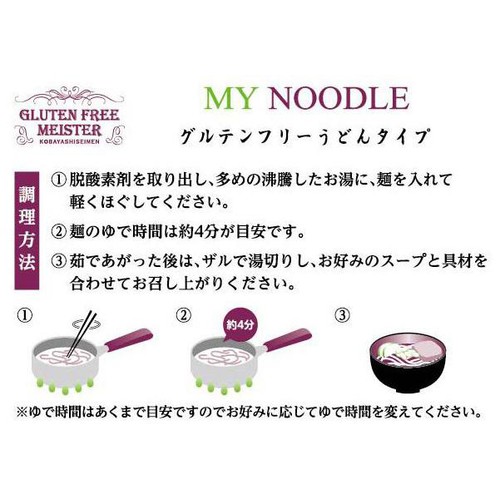 小林生麺 グルテンフリー 無添加うどん 128g