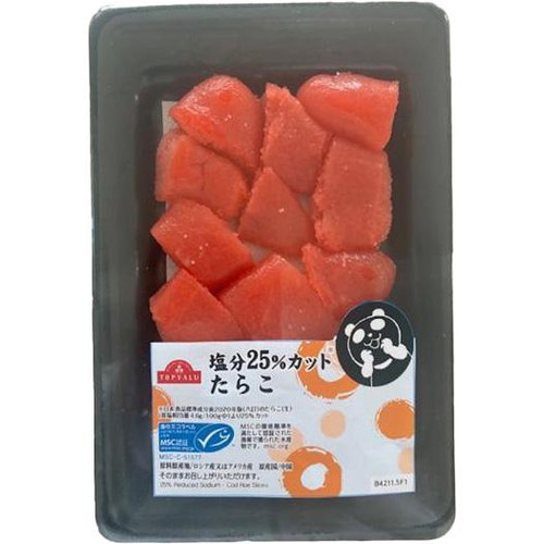 冷蔵】MSC認証塩分25%カットたらこ 120g トップバリュ Green Beans