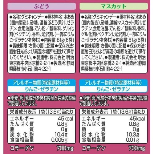 明治 果汁グミスマートパック ぶどう&マスカットアソート ハロウィン 12袋入
