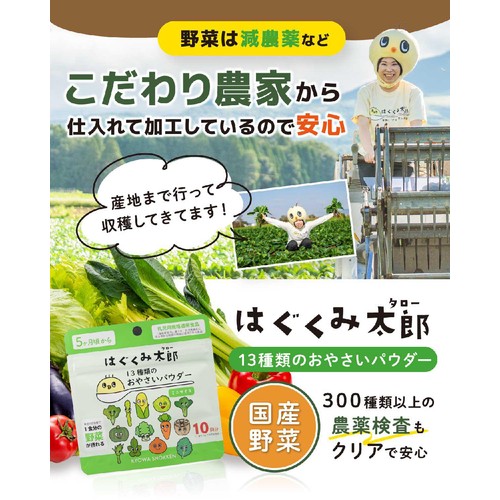 はぐくみ太郎 13種類 おやさいパウダー ミニサイズ 5ヶ月頃から 30g