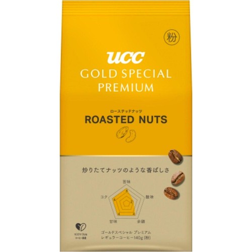 UCC上島珈琲 【粉】GOLD SPECIAL PREMIUM ローステッドナッツ 140g