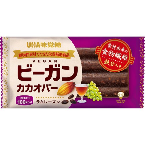 UHA味覚糖 ビーガンカカオバー ラムレーズン 1本
