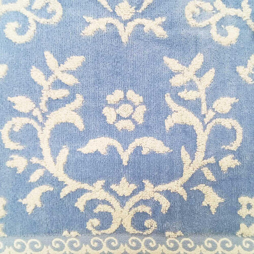 林 無撚糸グレースアラベスクバスタオル ネイビー 約60 x 120cm Green