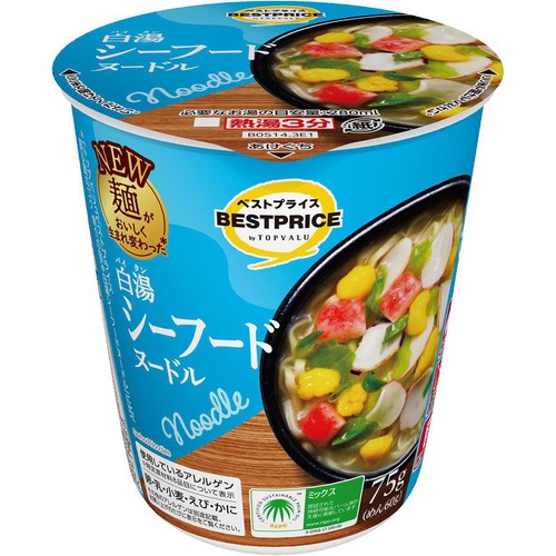 白湯シーフードヌードル 75g トップバリュベストプライス