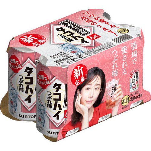 6%】 サントリー こだわり酒場のタコハイ つぶれ梅 350ml x 6本