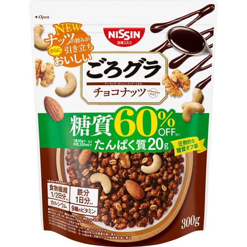 日清シスコ ごろグラ 糖質60%オフ チョコナッツ 300g