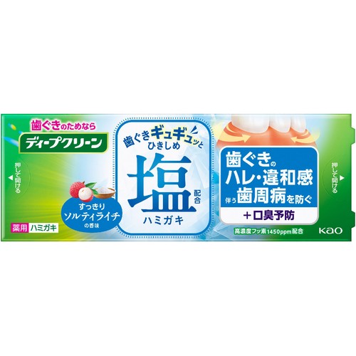 花王 ディープクリーン ひきしめ塩配合ハミガキ ソルティライチの香味 95g
