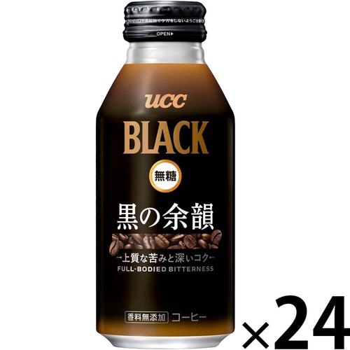UCC上島珈琲 BLACK無糖 黒の余韻 1ケース 375g x 24本 Green Beans