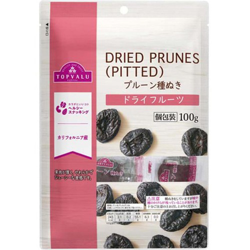 プルーン種ぬき個包装 100g トップバリュ