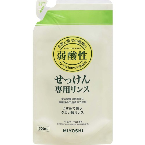 ミヨシ 弱酸性せっけん専用リンス 詰替用 300mL