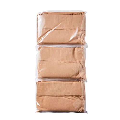 lalakirei なめらかパンティストッキング 3足組 ライトベージュ L-XL