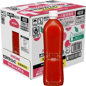カゴメ トマトジュース食塩無添加 ラベルレス 1ケース 720ml x 15本