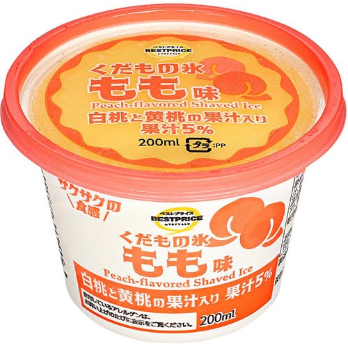 くだもの氷 もも味 200ml トップバリュベストプライス
