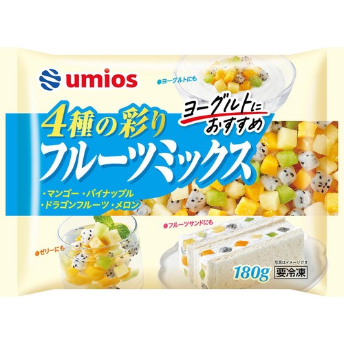 Umios 4種の彩りフルーツミックス【冷凍】 180g Green Beans