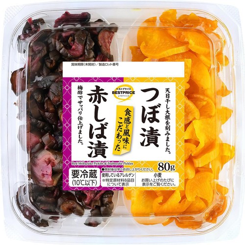 赤しば漬 つぼ漬 80g トップバリュベストプライス