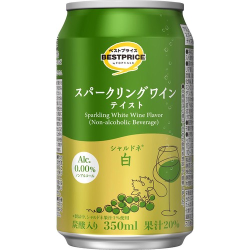 【ノンアルコール】ワインテイスト 白 350ml トップバリュベストプライス