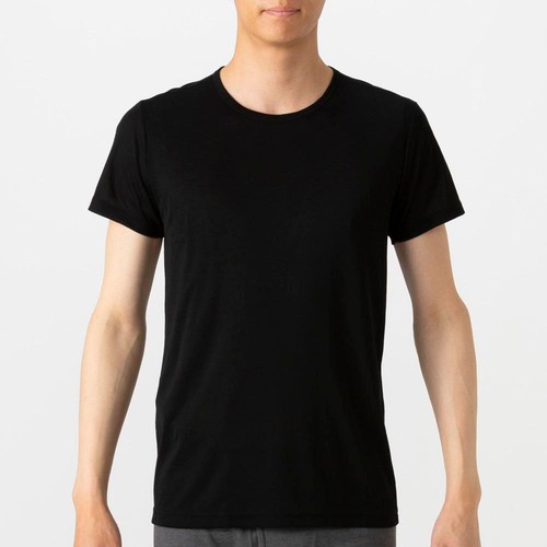 PEACE FIT (ピースフィット) COOL 半袖クルーネックシャツ 紳士 クロ XL トップバリュ