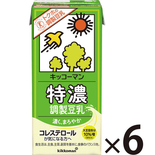 キッコーマン 特濃調製豆乳 1ケース 1000ml x 6本